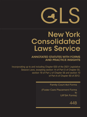 cover image of New York Consolidated Laws Service